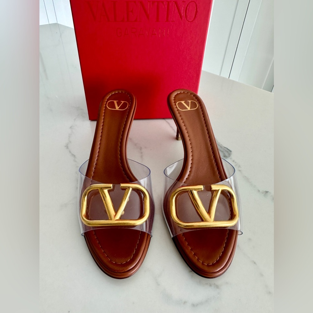 Valentino VLogo Slide Sandals